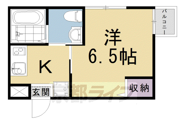 京阪電気鉄道京阪線 清水五条駅 徒歩8分 4階建 築11年(1K/4階)の間取り写真