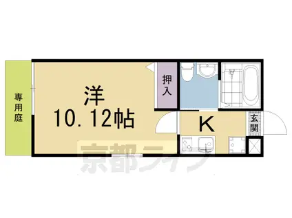 京阪電気鉄道京阪線 清水五条駅 徒歩8分 4階建 築10年(1K/1階)の間取り写真