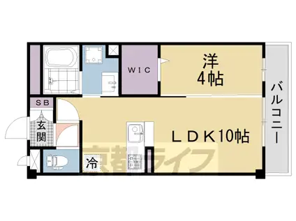 京都市烏丸線 竹田駅(京都) 徒歩3分 3階建 築5年(1LDK/2階)の間取り写真