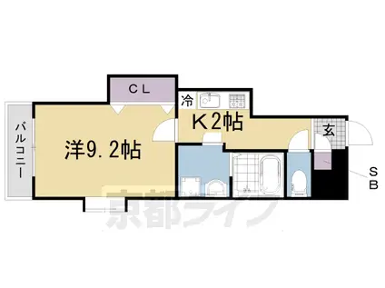 メゾン・コパン(1K/4階)の間取り写真