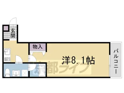 CASA WOOD西浦町(1K/2階)の間取り写真