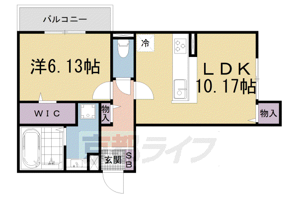 FLORIAⅡ(1LDK/3階)の間取り写真