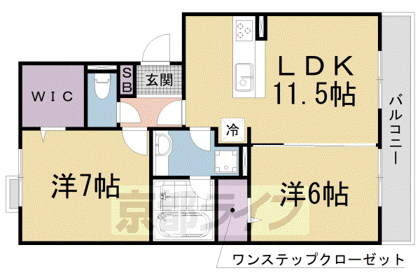 TIECHEL(2LDK/3階)の間取り写真
