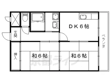 ステージハウス万石(2DK/4階)の間取り写真