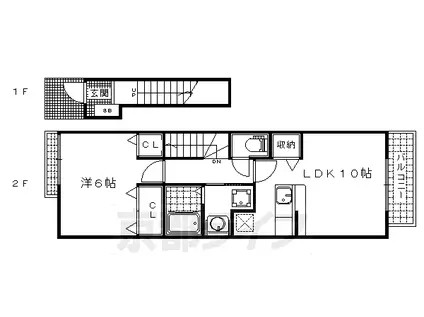デラプレミール(1LDK/1階)の間取り写真