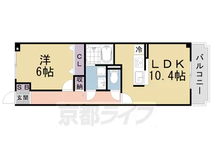 LUNA EST(1LDK/2階)の間取り写真