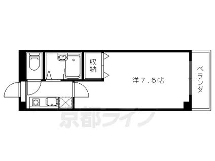 パルシティ大津(1K/3階)の間取り写真