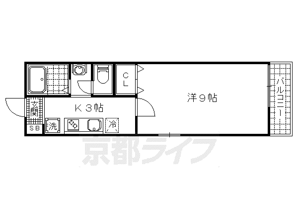NF別保ハイツ(1K/1階)の間取り写真