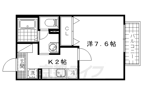 グリーンハイツ(1K/1階)の間取り写真