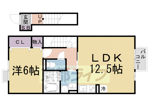 ガーデングレイス(1LDK/2階)の間取り写真