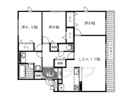 カーサクオレ(3LDK/2階)の間取り写真