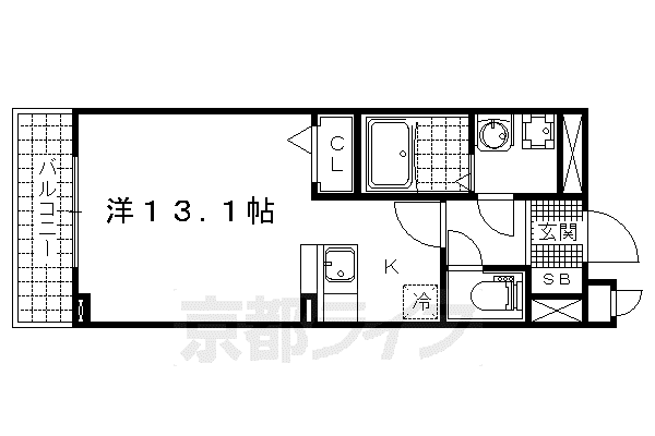 ブリリアント テラス(1K/3階)の間取り写真