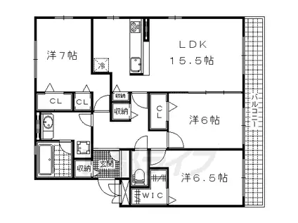グランドルミエール(3LDK/3階)の間取り写真