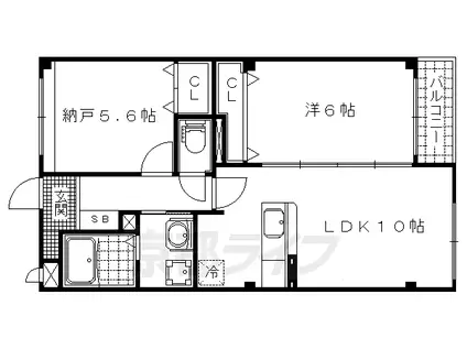 マジコール コーポ(1SLDK/1階)の間取り写真