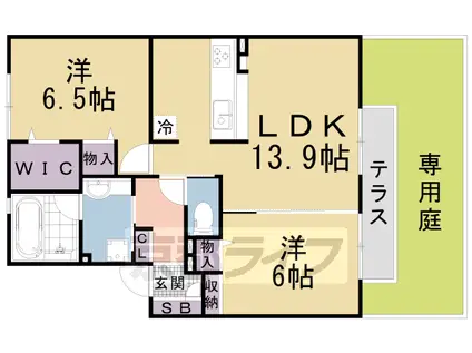 エアステージⅡ(2LDK/1階)の間取り写真