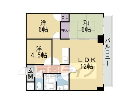 ガーデンスクエア瀬田(3LDK/5階)の間取り写真