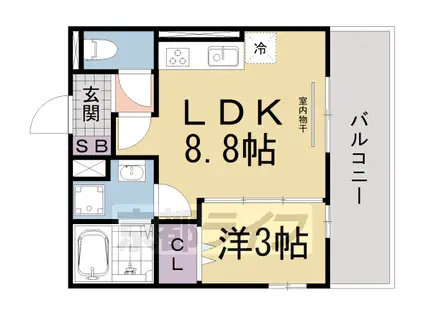 SUNSILK(1LDK/3階)の間取り写真