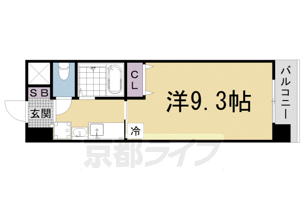 セトルはまおおつ(1K/9階)の間取り写真