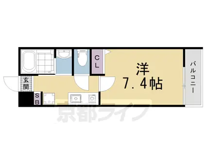 LA FITE IMADEGAWA(1K/1階)の間取り写真