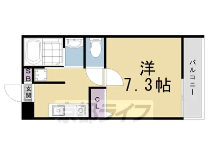 LA FITE IMADEGAWA(1K/1階)の間取り写真