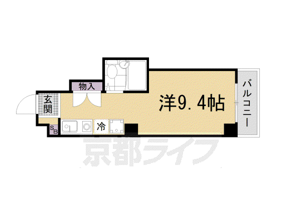 ドエルコトブキ(ワンルーム/4階)の間取り写真
