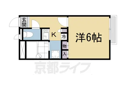 レオパレスオン ザ ヒル(1K/2階)の間取り写真