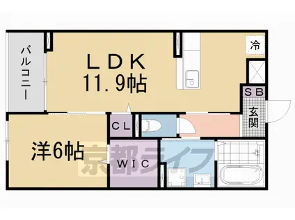 SMILE CASA(1LDK/2階)の間取り写真
