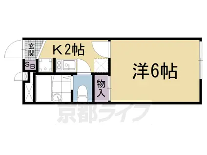 レオパレスサンシャイン(1K/1階)の間取り写真