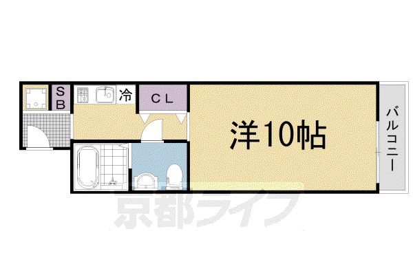 京阪電気鉄道京阪線 墨染駅 徒歩2分 3階建 築10年(1K/3階)の間取り写真