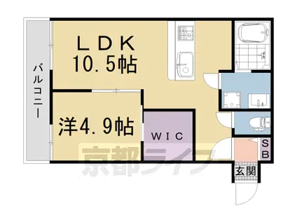 プライベートレジデンスHIRO(1LDK/1階)の間取り写真