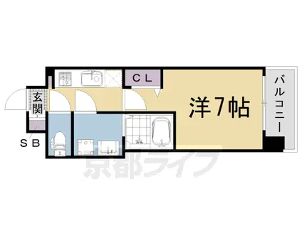 ファーストフィオーレ京都円町(1K/5階)の間取り写真