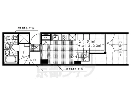 京都市烏丸線 丸太町駅(京都市営) 徒歩10分 9階建 築19年(ワンルーム/5階)の間取り写真