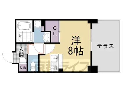 東海道本線 西大路駅 徒歩13分 7階建 築4年(ワンルーム/1階)の間取り写真