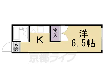 シルクテラス五条(ワンルーム/1階)の間取り写真