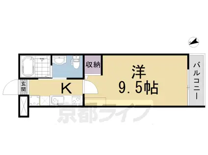 京阪電気鉄道京阪線 清水五条駅 徒歩12分 3階建 築10年(1K/3階)の間取り写真