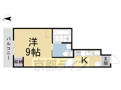 京阪電気鉄道京阪線 清水五条駅 徒歩12分 3階建 築10年(1K/2階)の間取り写真