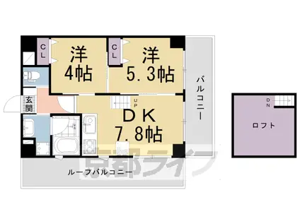 GRAND LATTICE KAWARAMACHI SHIC(2DK/6階)の間取り写真
