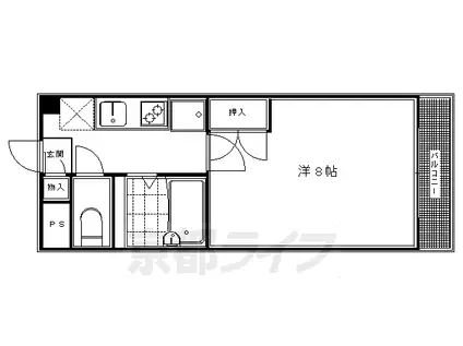 第一みやぎビル(1K/4階)の間取り写真