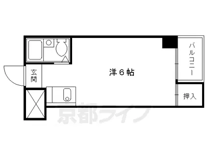 京阪電気鉄道鴨東線 神宮丸太町駅 徒歩7分 4階建 築38年(1K/3階)の間取り写真