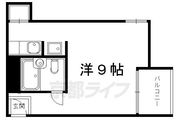 京阪電気鉄道鴨東線 出町柳駅 徒歩10分 3階建 築45年(ワンルーム/2階)の間取り写真