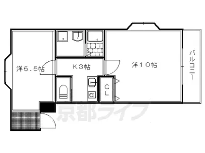 CASA DE MANISES(2K/3階)の間取り写真