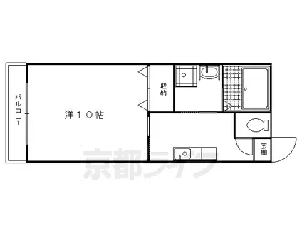 叡山電鉄 出町柳駅 徒歩6分 2階建 築24年(1K/1階)の間取り写真