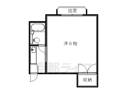 叡山電鉄 一乗寺駅 徒歩8分 3階建 築38年(ワンルーム/2階)の間取り写真