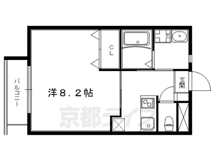 京阪電気鉄道鴨東線 出町柳駅 徒歩3分 4階建 築22年(1K/1階)の間取り写真