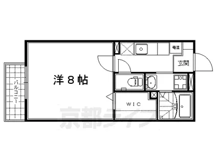 ルレールFⅠ・Ⅱ(1K/2階)の間取り写真