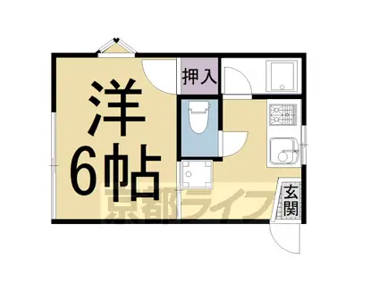 東急東横線 自由が丘駅(東京) 徒歩2分 2階建 築37年(1K/1階)の間取り写真