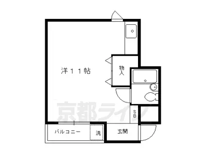 ニシムラビル(ワンルーム/5階)の間取り写真