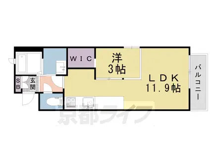 シャーメゾン葵(1LDK/2階)の間取り写真