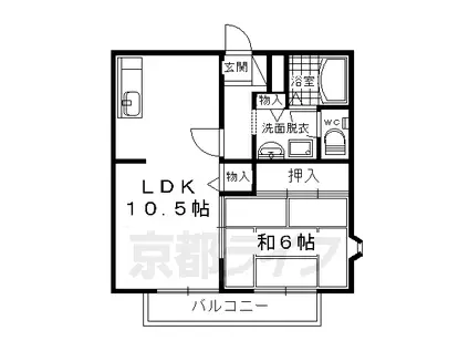 メゾン雲母坂(1LDK/1階)の間取り写真