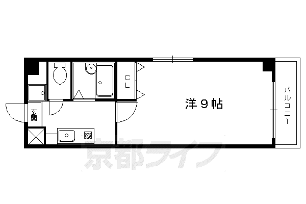 京阪電気鉄道鴨東線 神宮丸太町駅 徒歩12分 5階建 築32年(1K/3階)の間取り写真